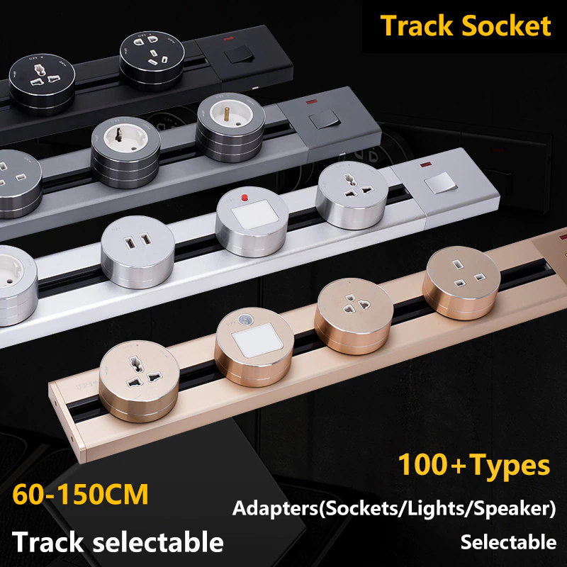 Office Desk Power Rail Track System Electric Socket Outlet