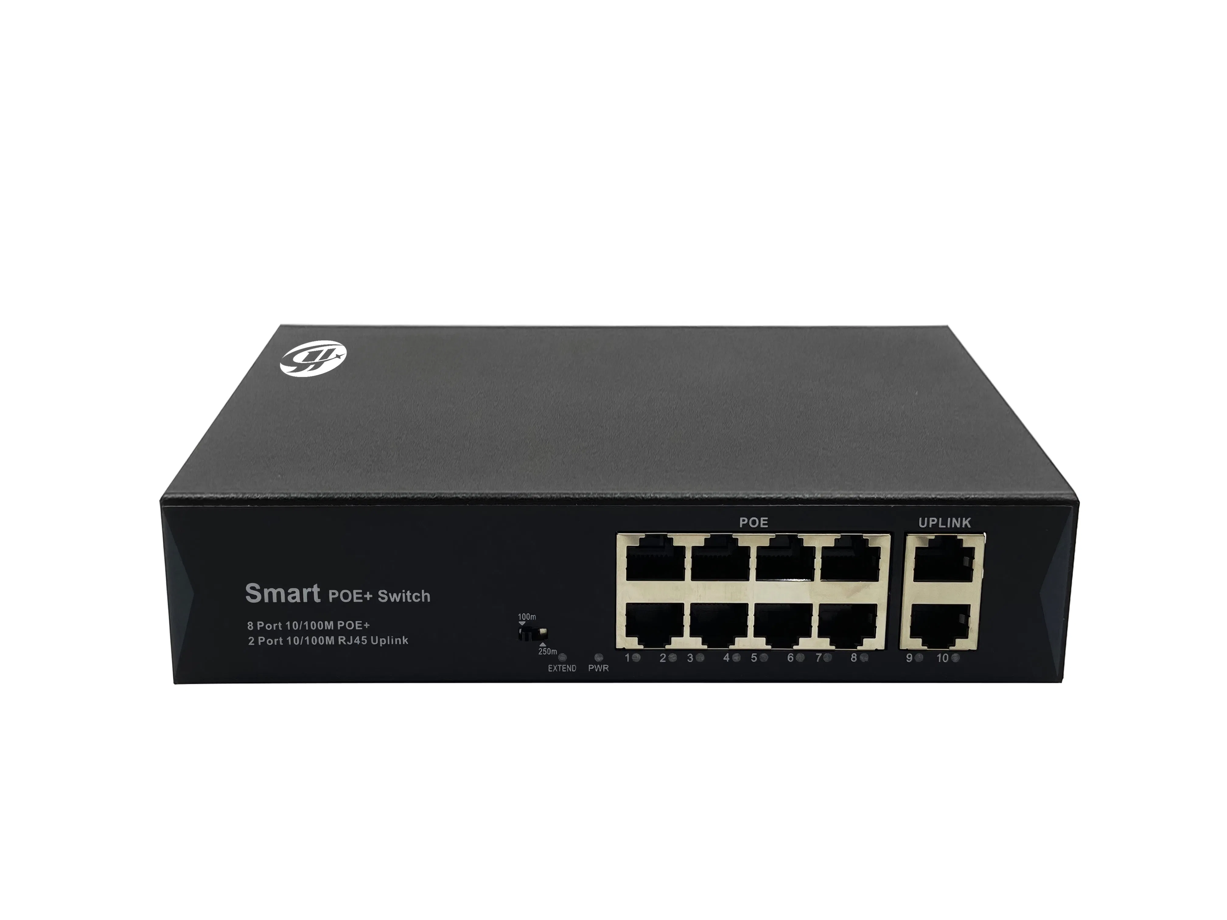 Ethernet Switch OEM/ODM Poe 100Mbps 8-Port Switch, 120W Power, Metal Casing