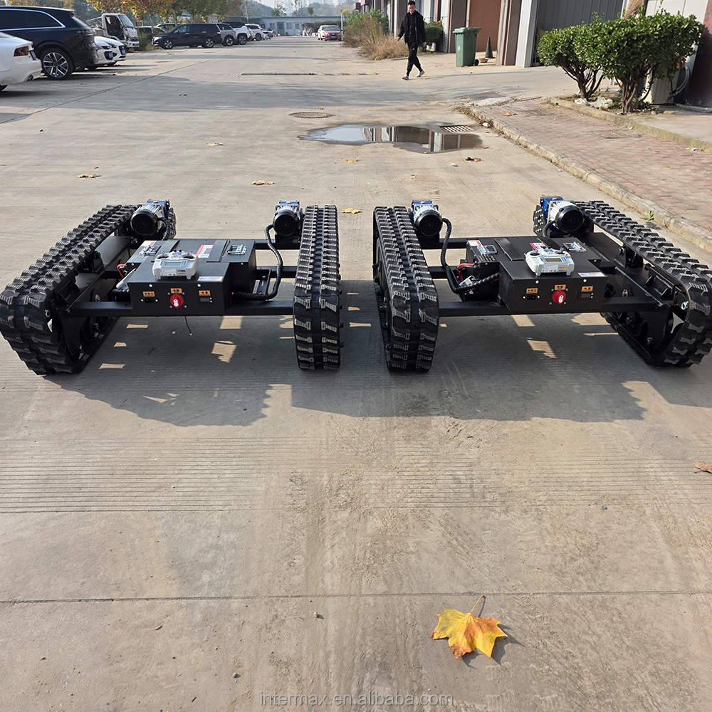 Durable Electric Tracked Chassis Heavy Duty Crawler Undercarriage For Rural Farm Transport And Small Construction Vehicles