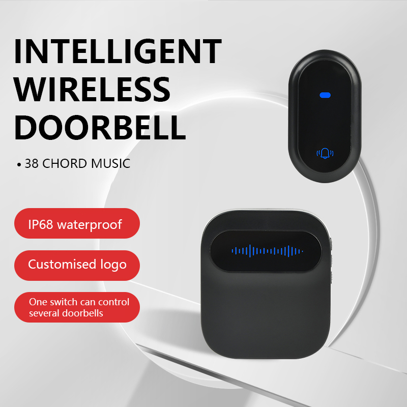 IP68 Waterproof EU UK Us Plug 38 Music Tracks Outdoor Wireless Doorbell