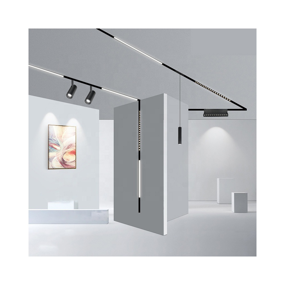 1m 2m 3m 2-wire 4-wire 220V Surface Mounting, Suspended Ceiling, Recessed Magnetic Track Lights Linear Megnatics Track Rail