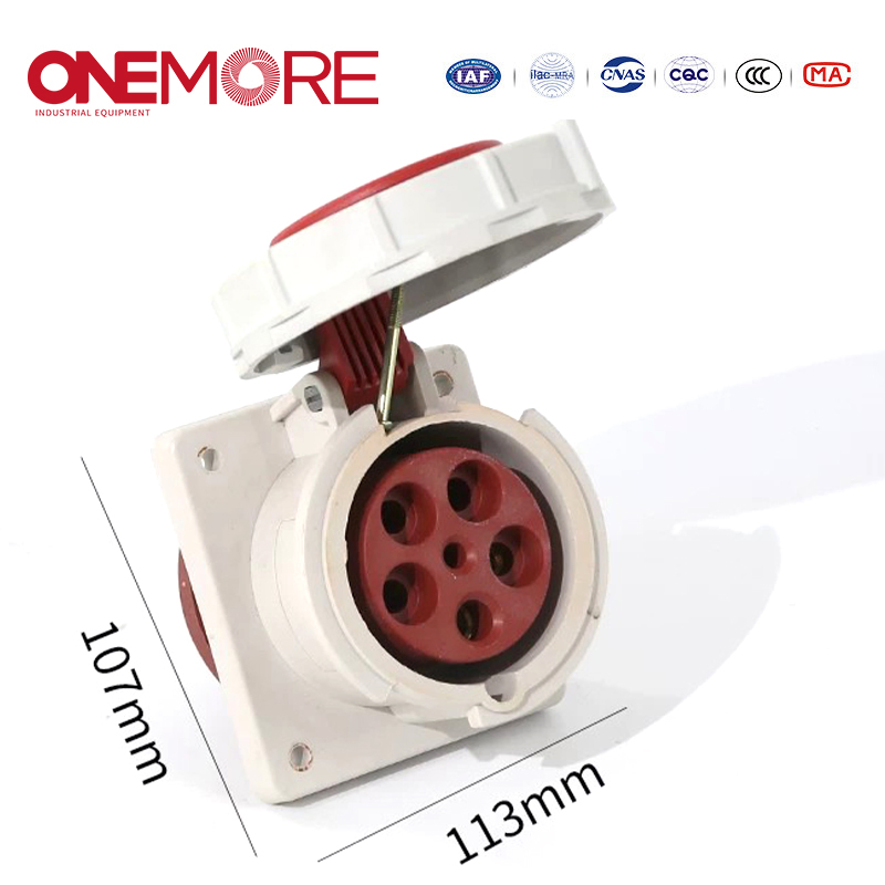 CE En 60309-1 Flush-Mounted Straight Socket for Reliable Industrial Power