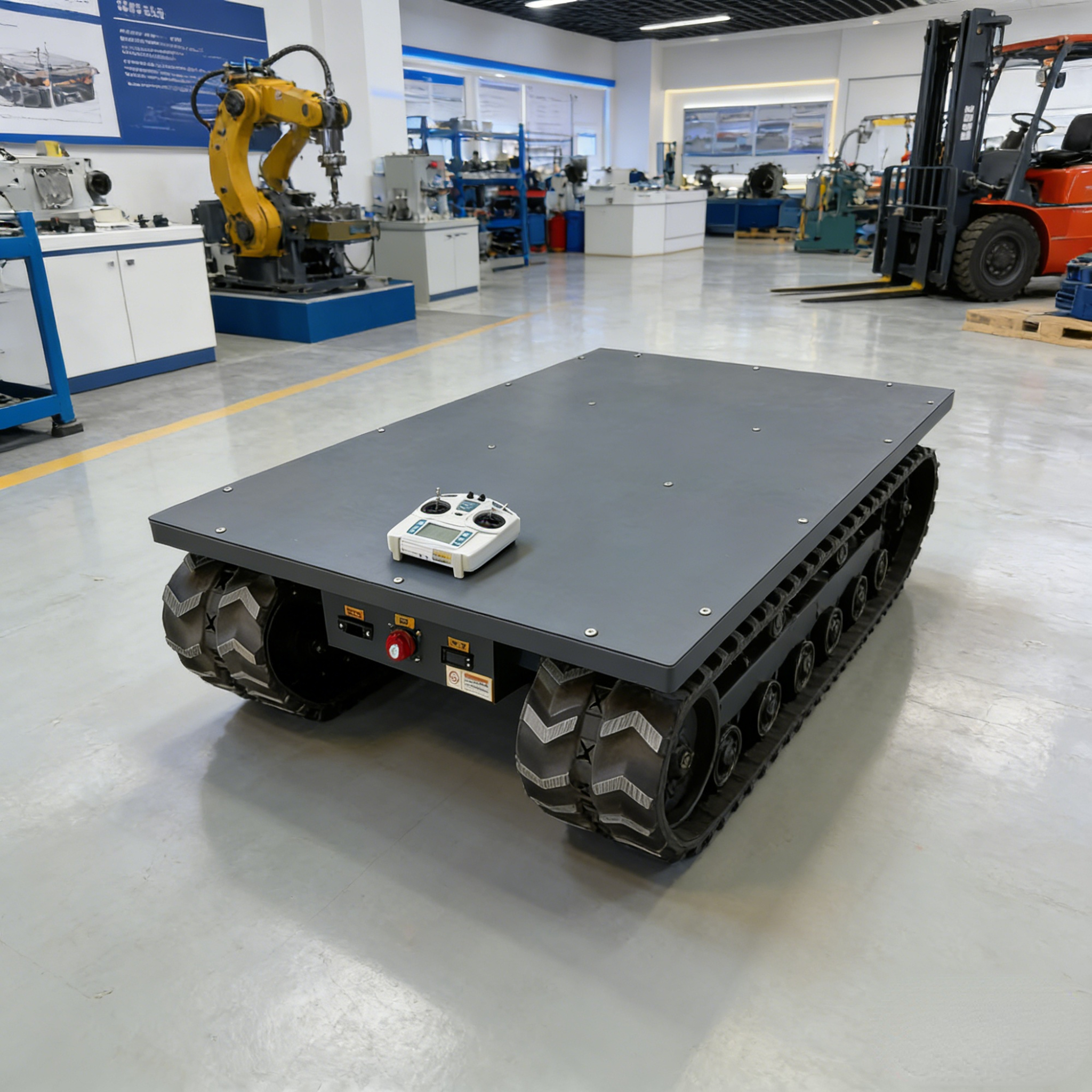 Electric Powered Remote Control Tracked Undercarriage Heavy Duty Crawler Chassis Load Capacity PLC Core Components RUIBOTE Brand