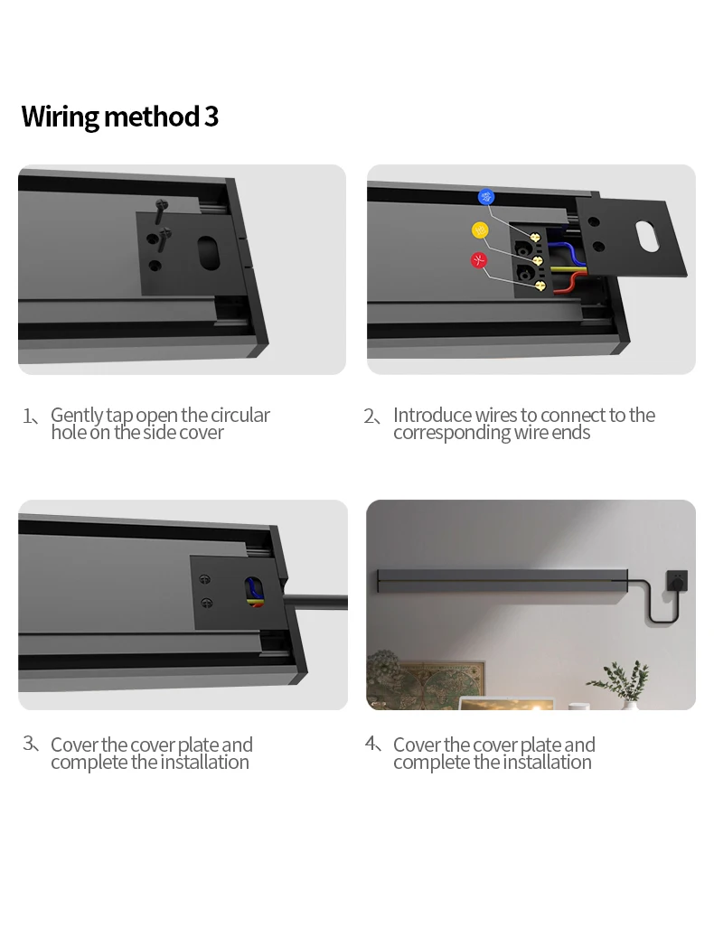 Removable Modular Power Rail Plug System Desktop Electrical Socket Panel Recessed Track Wall Track Socket
