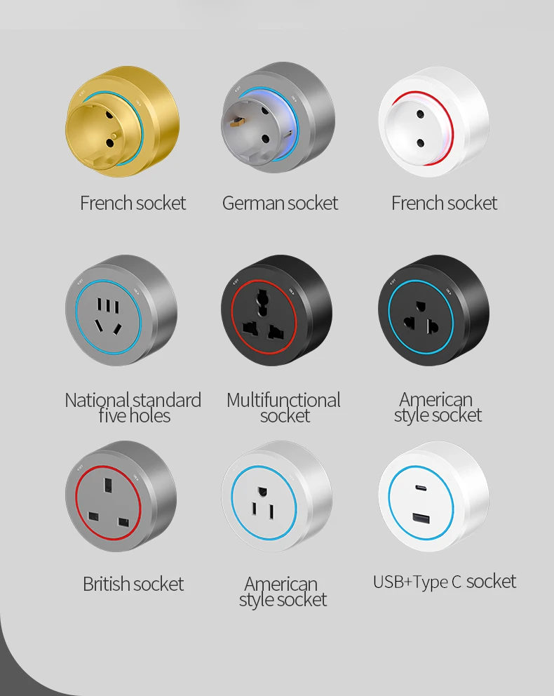 UK US Removable Modular Power Rail Plug System Desktop Electrical Socket Panel Recessed Track Wall Track Socket, Semi Aluminum