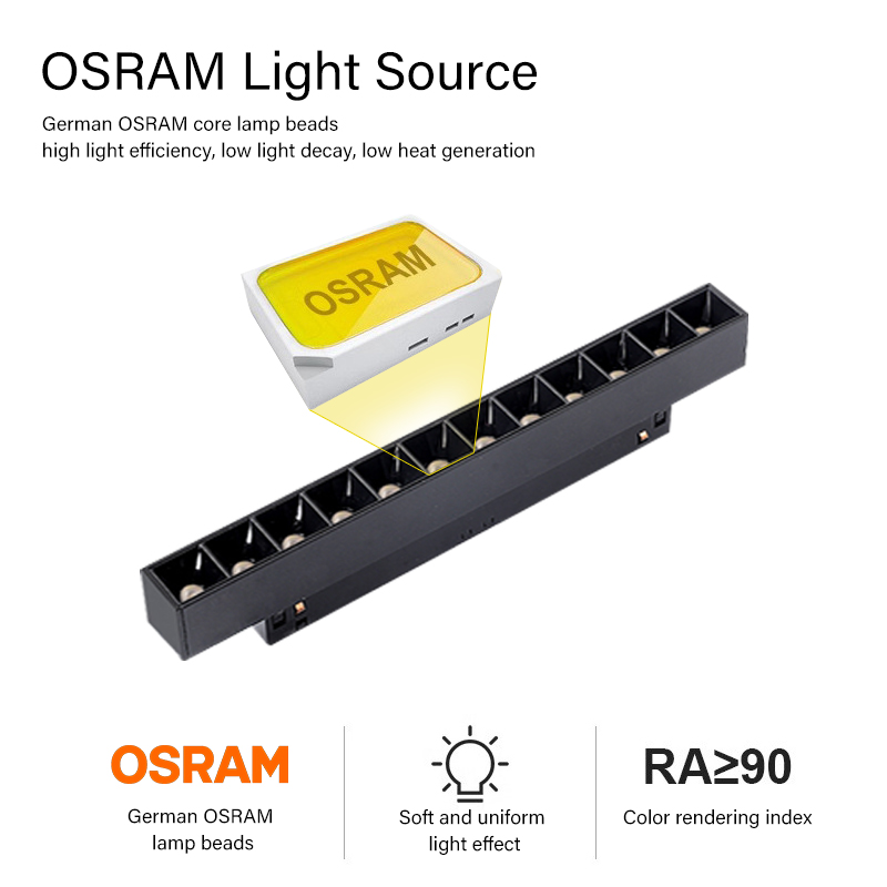 Modern Design 7W 10W LED Magnetic Track Light Surface Ceiling Suspended Embedded Stretch Profile SMD Chip Aluminum 1M 1.5M 2M