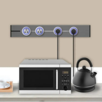 Hidden In-Tabletop NFC Enabled Electric Socket with Removable Outlets Power Desk Track for Commercial Kitchen &amp; Furniture Use