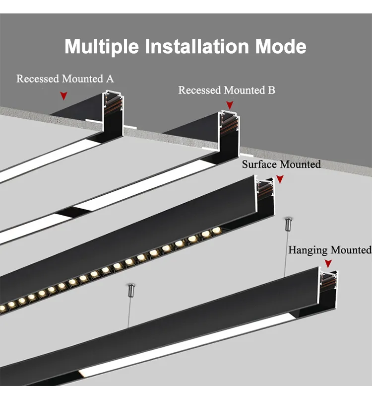Magnetic light installation detail