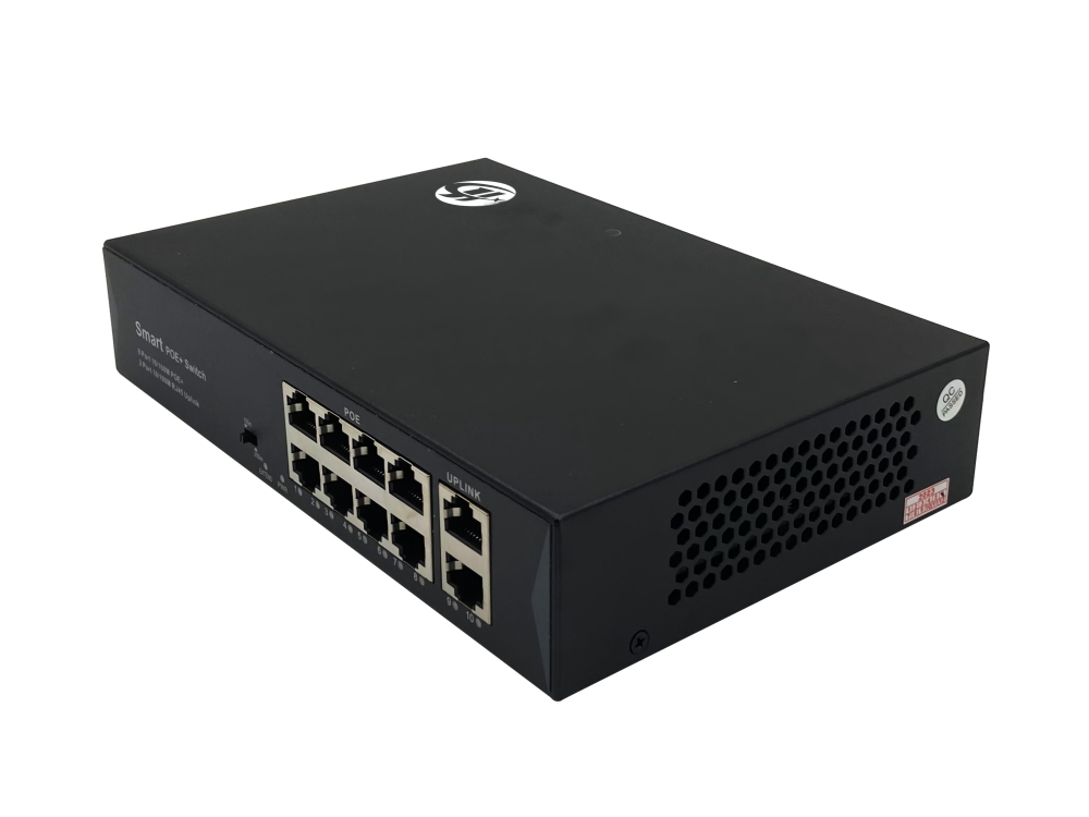 Ethernet Switch OEM/ODM Poe 100Mbps 8-Port Switch, 120W Power, Metal Casing