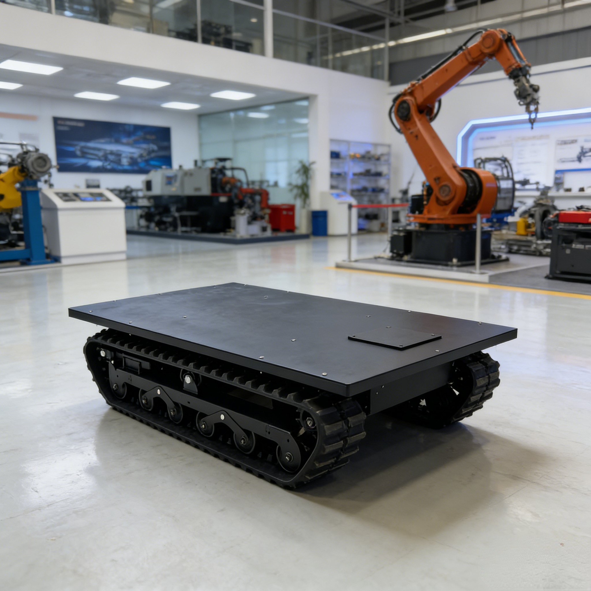 Electric Powered Remote Control Tracked Undercarriage Heavy Duty Crawler Chassis Load Capacity PLC Core Components RUIBOTE Brand