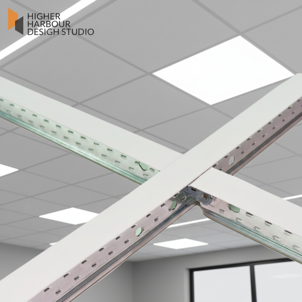 Modern Design Flat Ceiling T Grid Components For False Suspended Ceiling Suspended Ceiling Grid