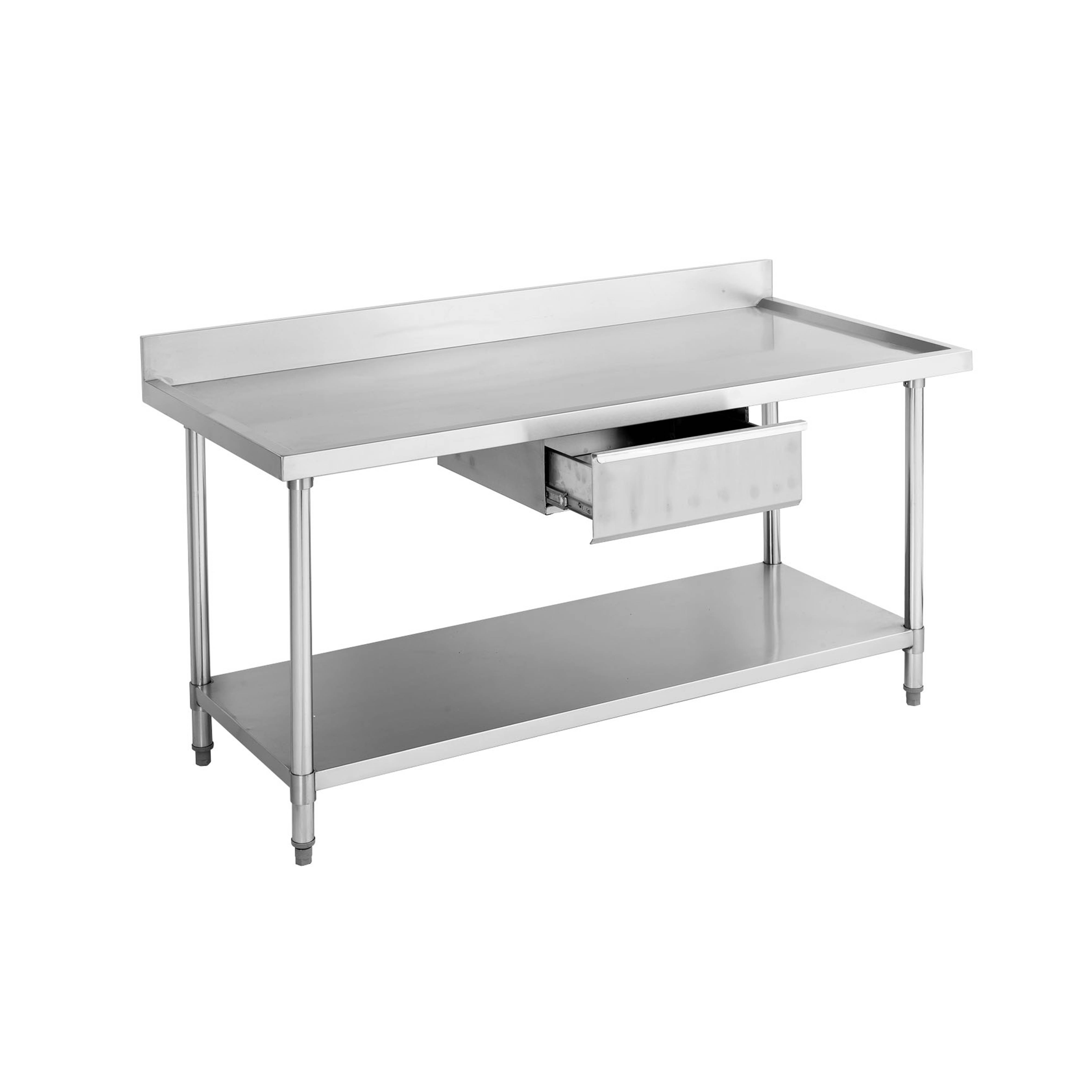 New Commercial Industrial Electric/Gas Range Cooking Equipment Hotel Restaurant Supplies-Work Bench Drawer Splash Back Shelf