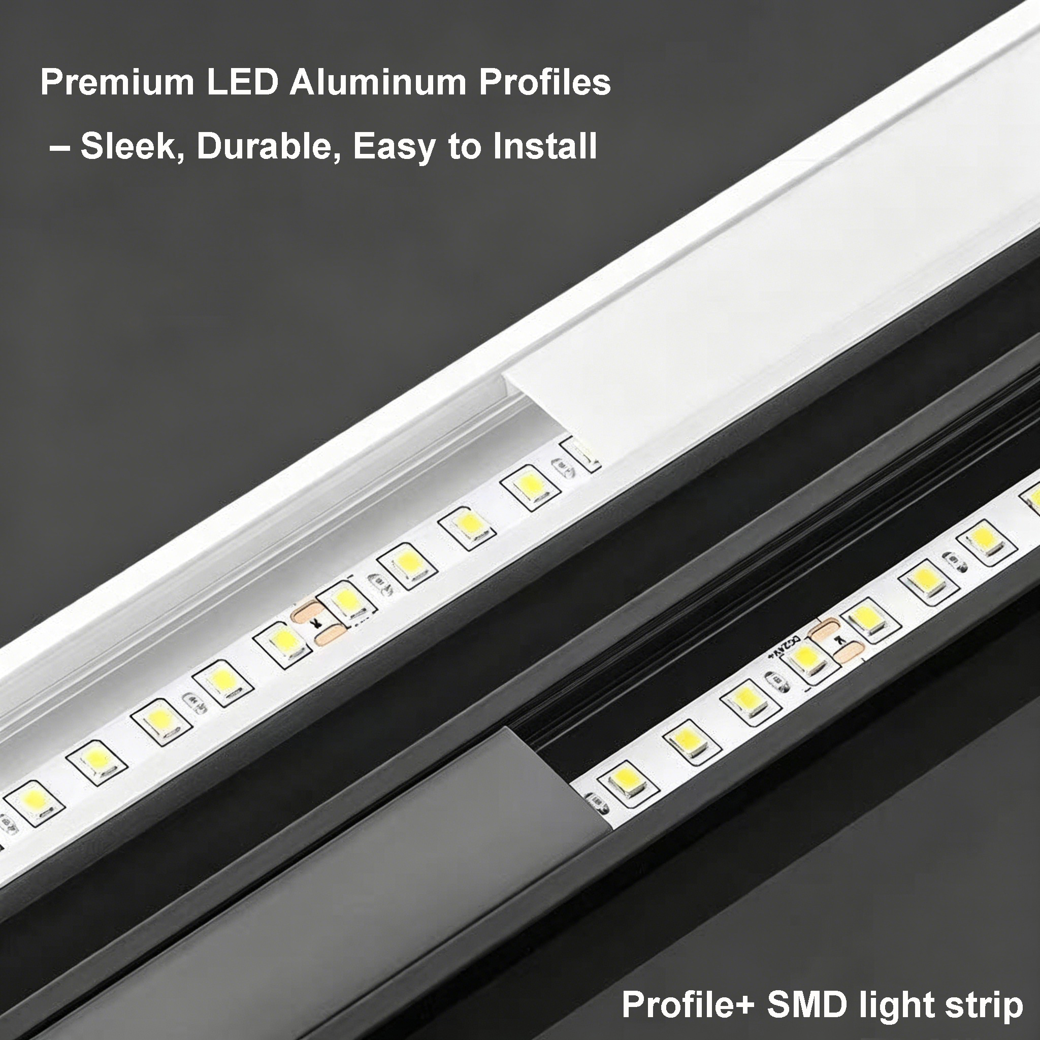 Custom LED Aluminum Profile For LED Strip Light Housing Surface Recessed Mount High Quality LED Track With PC Diffuser Cover