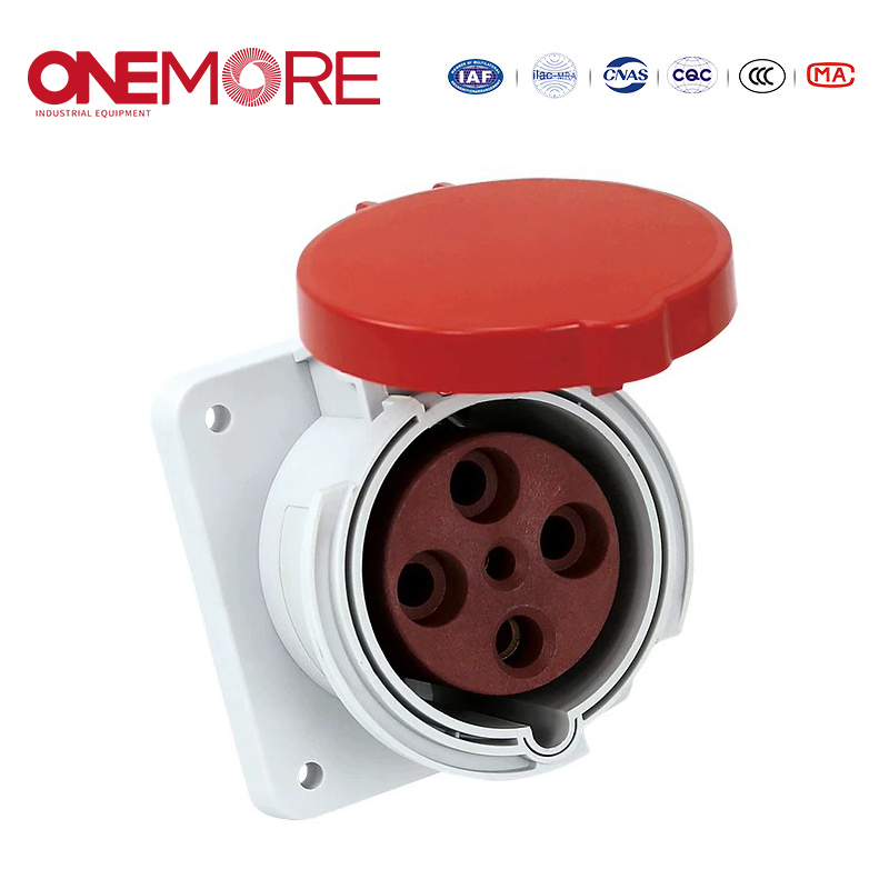 CE En 60309-1 Flush-Mounted Straight Socket for Reliable Industrial Power