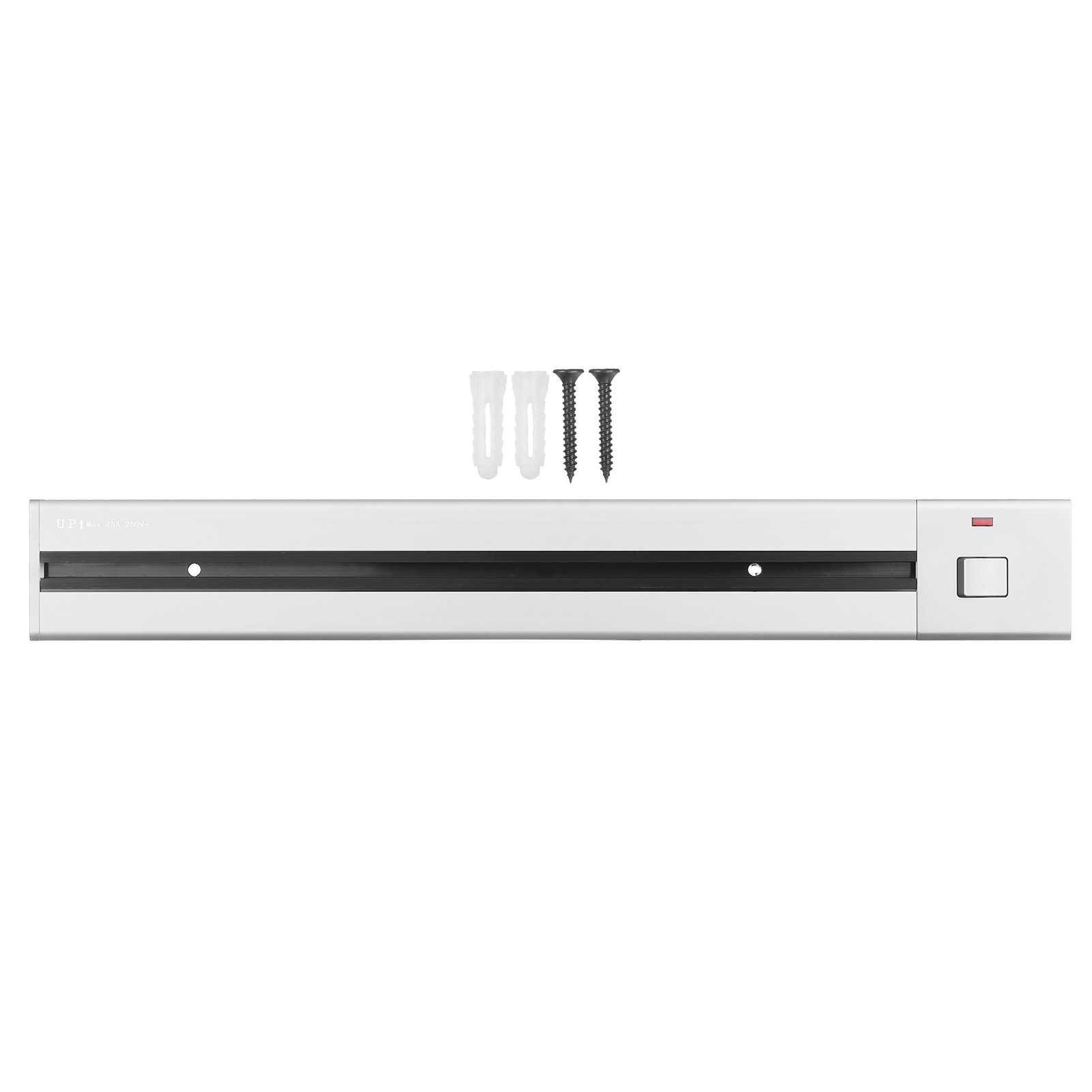 Electrical Outlet Track Surface Mounted Power Outlet Track 60cm Aluminum Alloy Kitchen Sockets Track Wall Outlet Extension Slidi