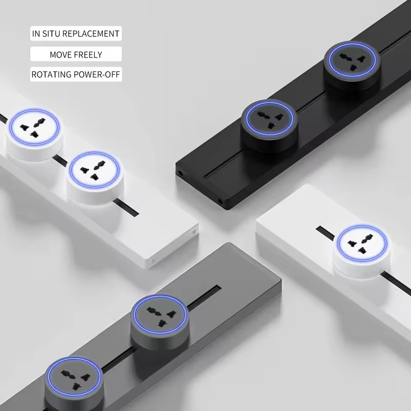 Multi Functional Smart Office Kitchen Desk Power Rail Track System Electric Outlet