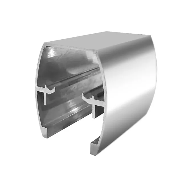 Custom Powder Coated Movable Sound Insulation Rail Wall Aluminum Extrusion Track Profile