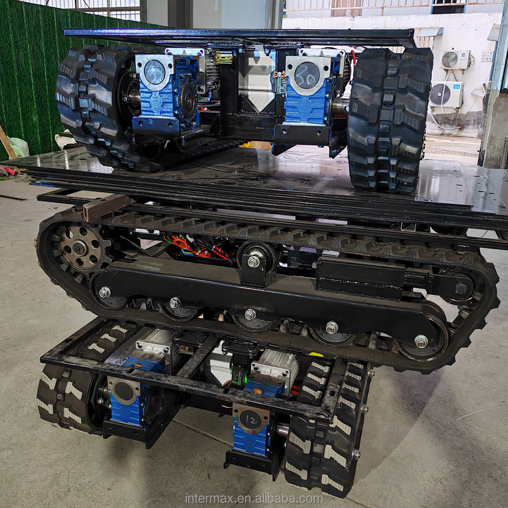 Durable Electric Tracked Chassis Heavy Duty Crawler Undercarriage For Rural Farm Transport And Small Construction Vehicles