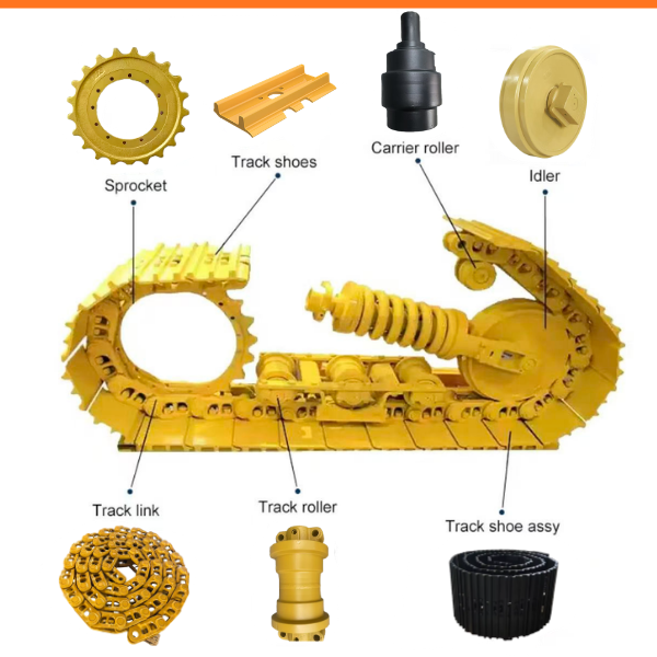 OC PARTS Mini Tracked Chassis Excavator Undercarriage Track Steel Track Assembly For Kubota Carter Komatsu Hyundai Hitachi