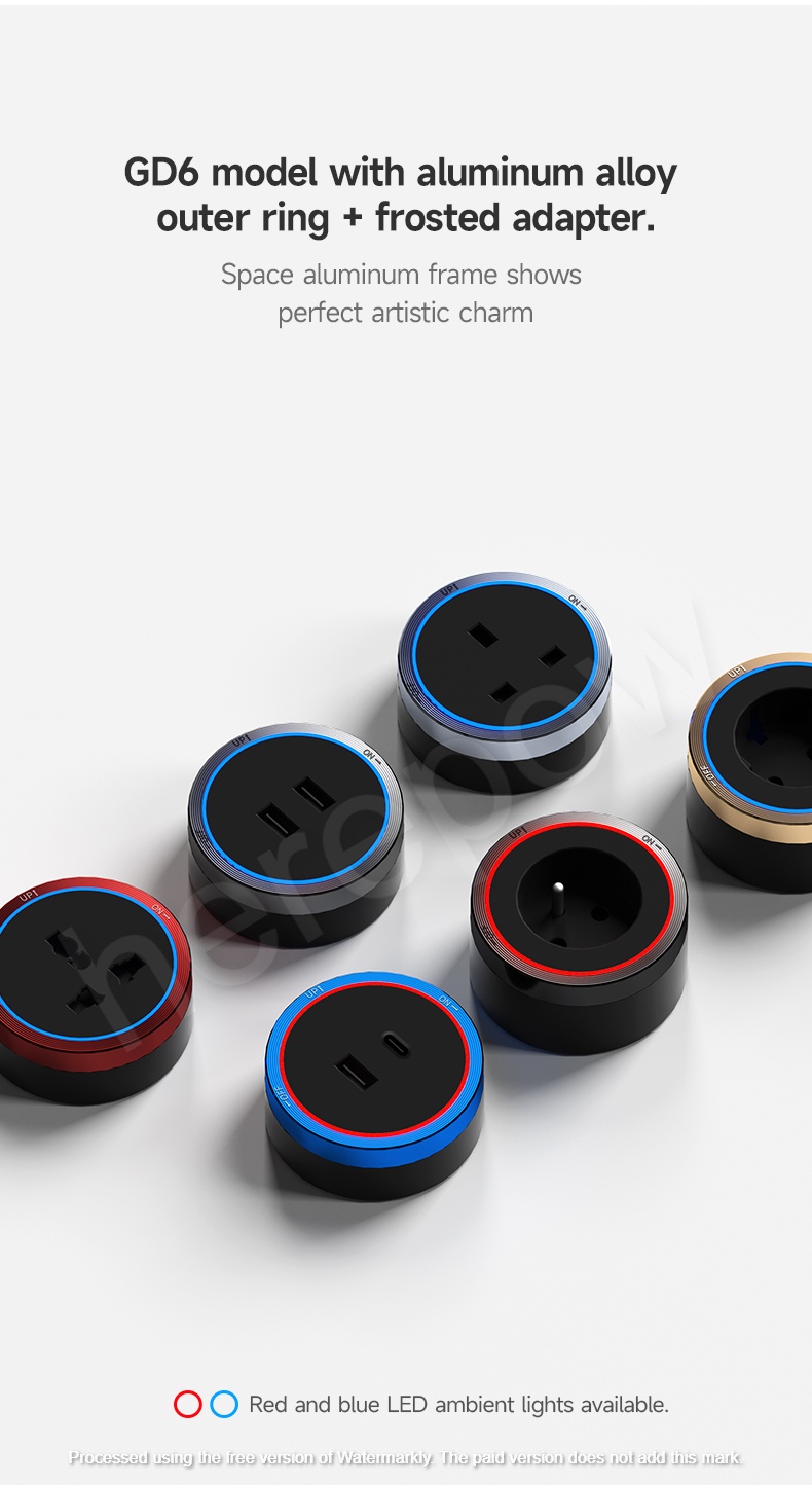 Network Socket Recessed Mount Power Track Desktop Track Electrical Socket