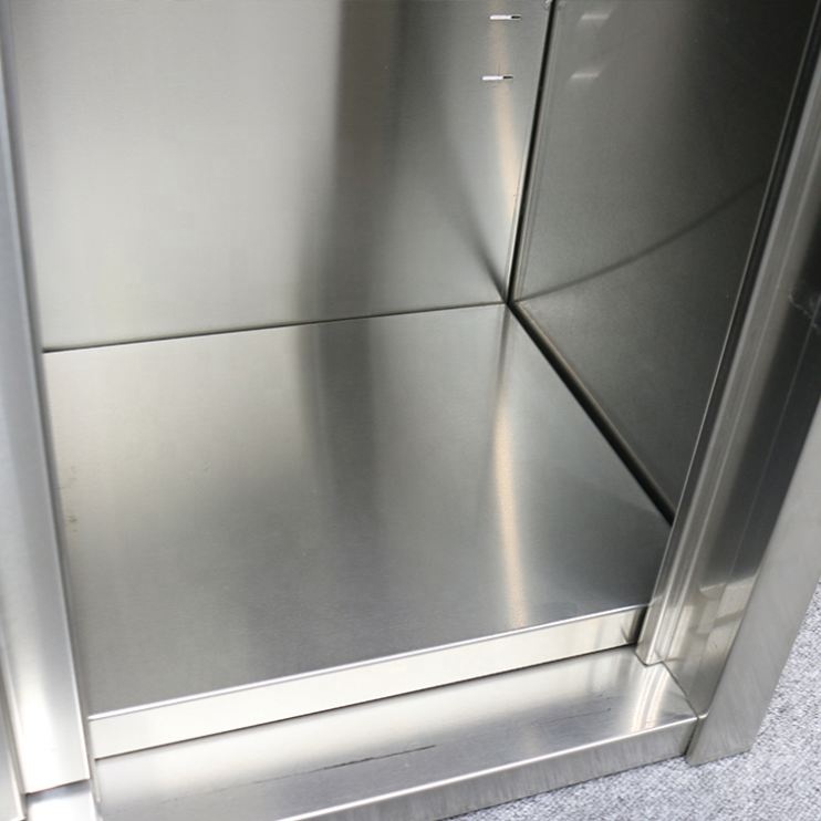 Kingbetter Sliding Doors Working Table Storage Cabinet with Splashback Kitchen Use Stainless Steel Silver High Productivity