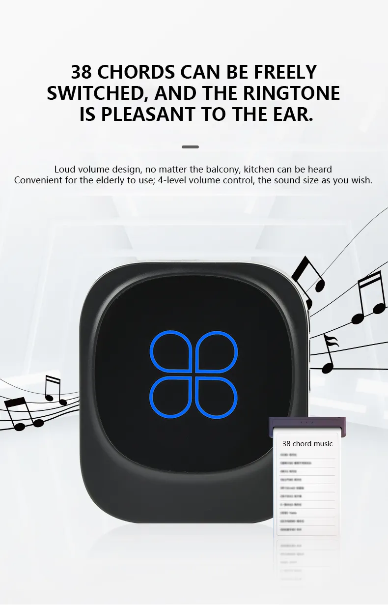 Loud Volume Wireless Doorbell Settings