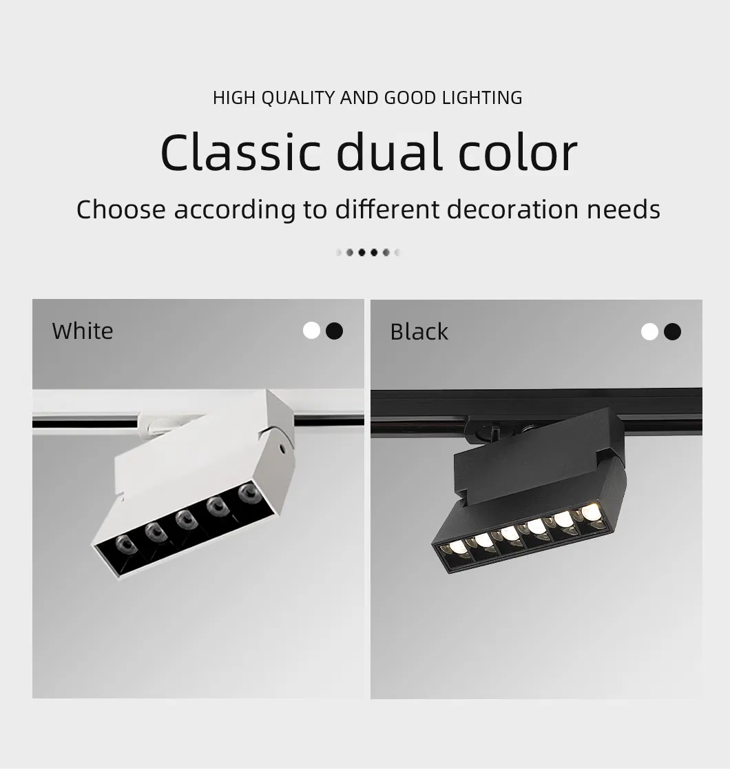 Modern Foldable Recessed Mounted Aluminum Grille Light Track Lighting