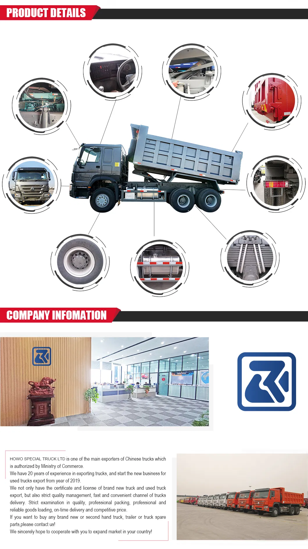 Brand New Sinotruk HOWO Dump Truck Factory View
