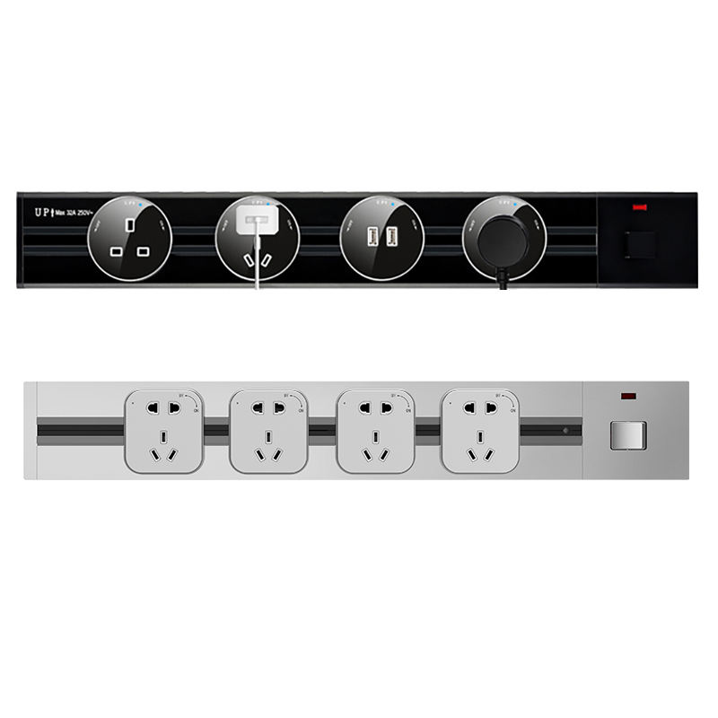 Wireless Removable Track Socket Extension Wall Track Socket Embed Orbital US Modular Power Rail Desktop Wall Power Track Socket