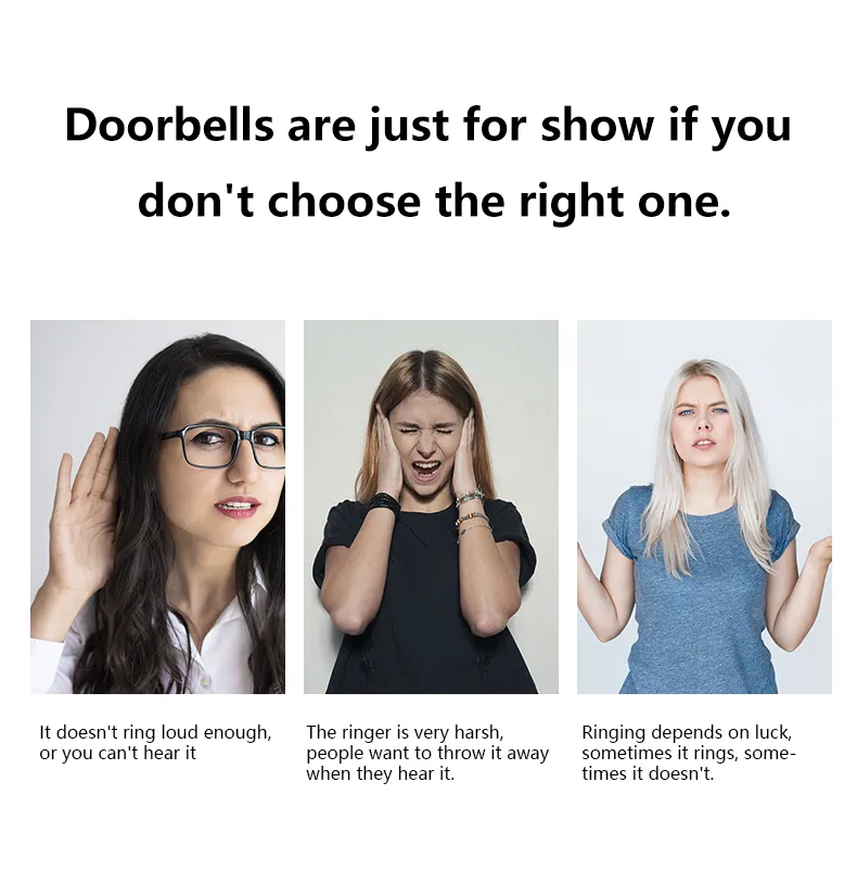 IP68 Waterproof EU UK Us Plug 38 Music Tracks Outdoor Wireless Doorbell