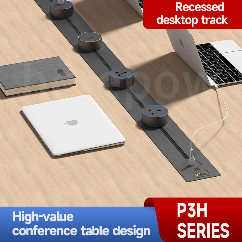 Network Socket Recessed Mount Power Track Desktop Track Electrical Socket