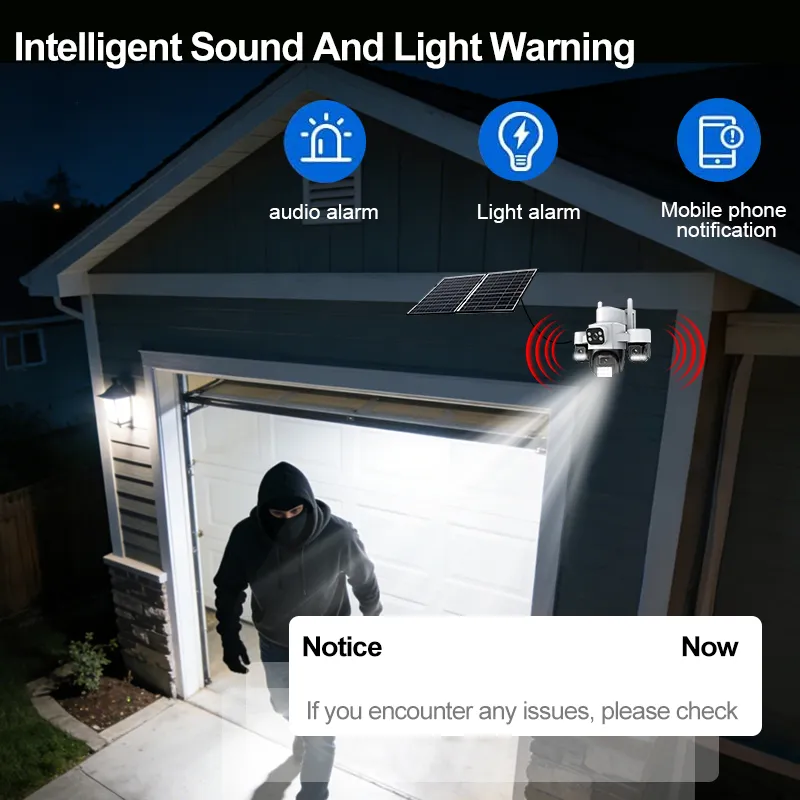 4-Channel Low-Power Solar-Powered 4G Pan-Tilt Rotating CCTV Camera Feature 2