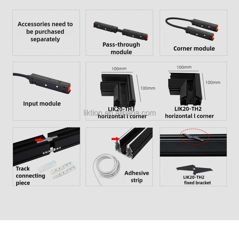 Modern Design 7W 12W 24W LED Magnetic Track Light Surface Suspended Embedded Stretch Ceiling Profile Aluminum 1M 1.5M 2M 3M