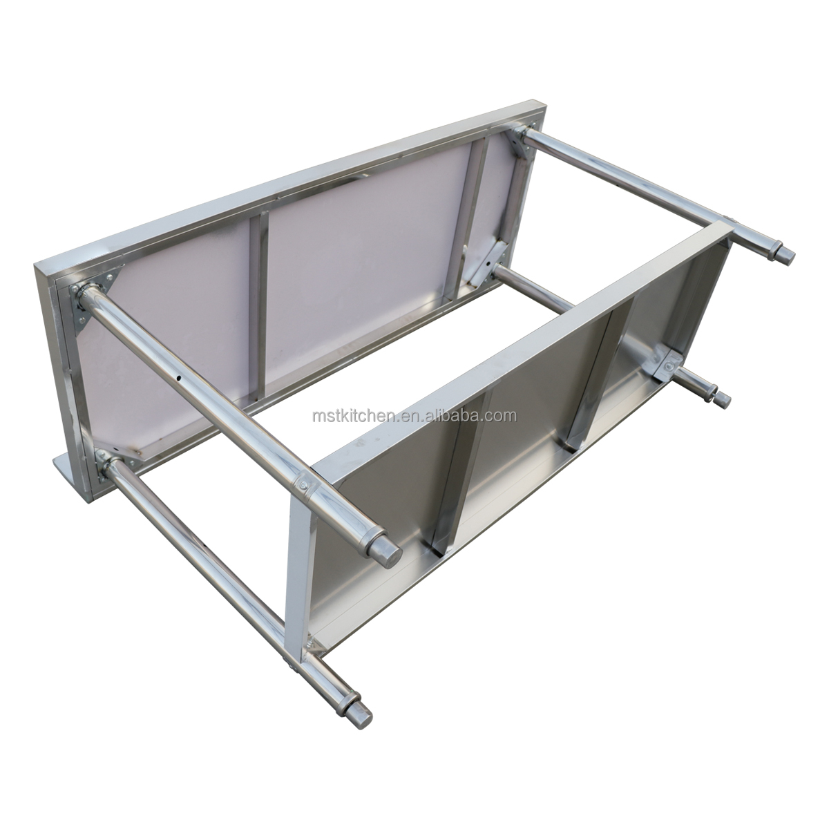 Durable Restaurant Commercial 304 Stainless Steel Electric Hotel Trolley with Back Splash for Kitchen Equipment by Maisuote