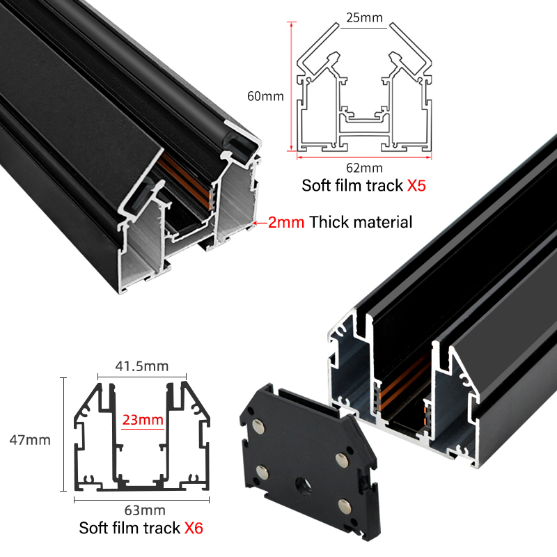 Modern Design 7W 10W LED Magnetic Track Light Surface Ceiling Suspended Embedded Stretch Profile SMD Chip Aluminum 1M 1.5M 2M