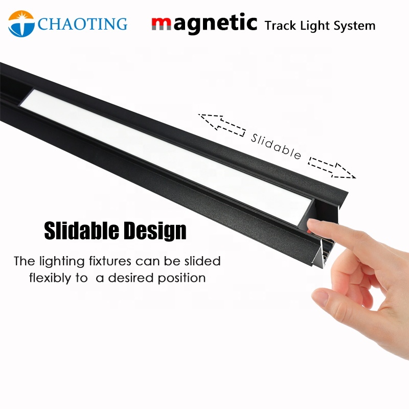 1m 2m 3m 2-wire 4-wire 220V Surface Mounting, Suspended Ceiling, Recessed Magnetic Track Lights Linear Megnatics Track Rail
