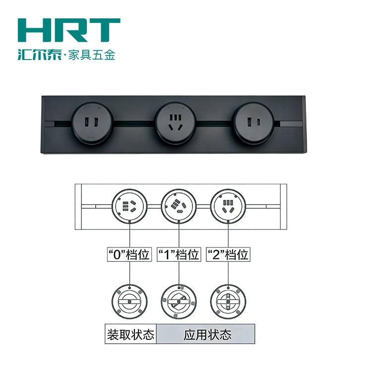 Hidden Wall Aluminum Power Track Outlet Sliding Universal Desk Track Removable Electrical Outlets Living Room Outdoor Kitchen