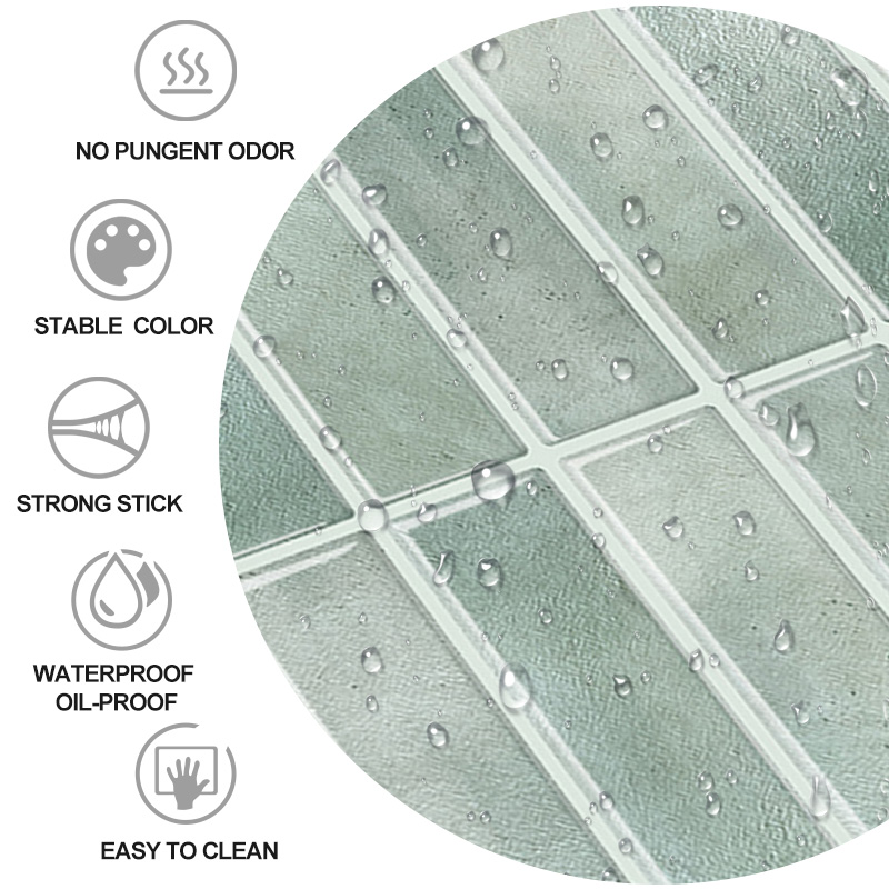 2026 Hot Selling Fashionable DIY Peel and Stick Wall Tiles with Strong Adhesive for Kitchen Splashback