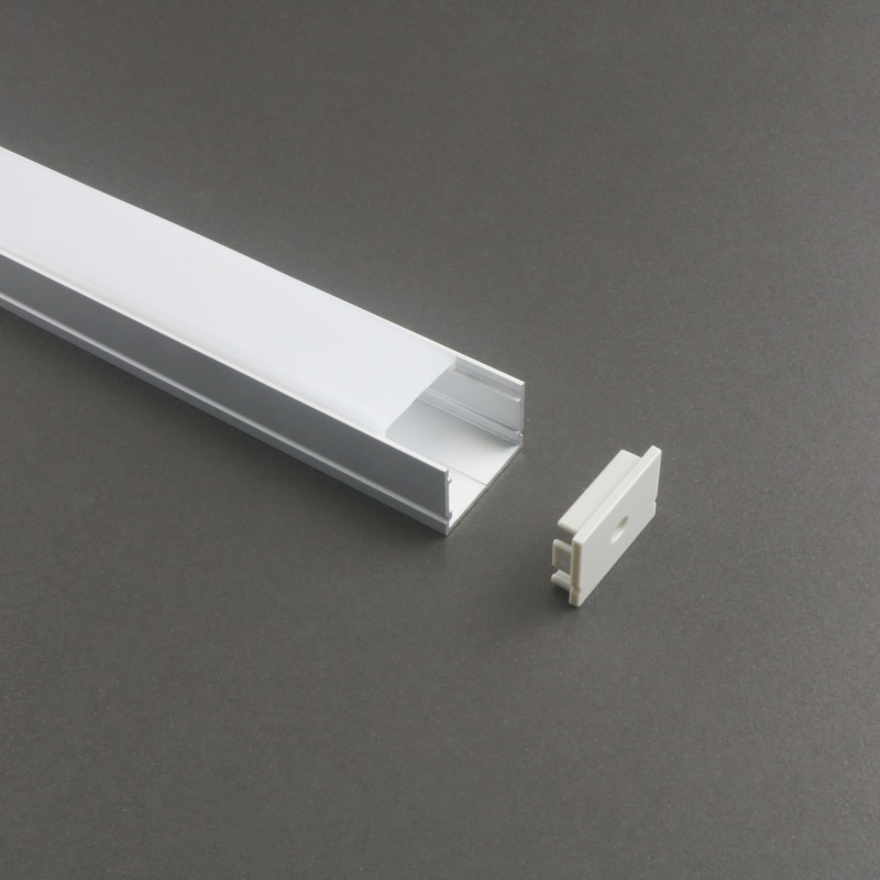 Kitchen Cabinet 30mm Wide Aluminium Track LED Lighting Extrusion Hollow Profiles for Ceiling Decoration Heat Sink