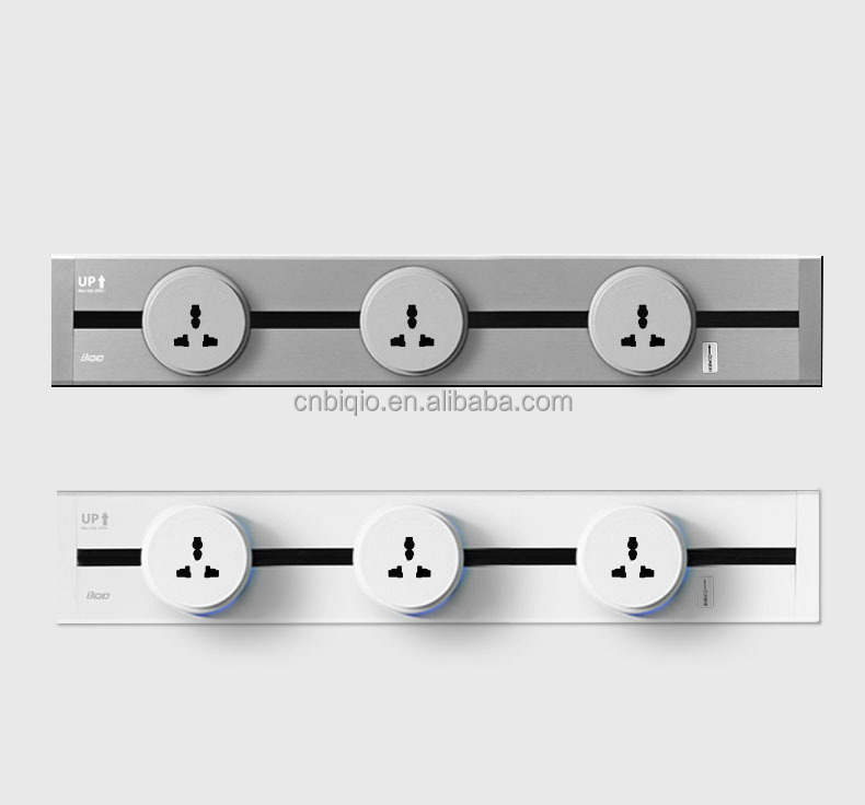 Electrical Removable Power Rail Socket Embedded Track Socket for Funiture Wall Tabletop Socket Electric Track Plug Outlet
