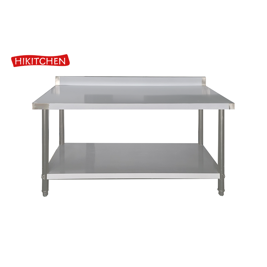 Commercial Kitchen Stainless Steel Worktop Splashback Durable Workstation CE/NSF Certified 800kg/m Load Capacity 5-Year