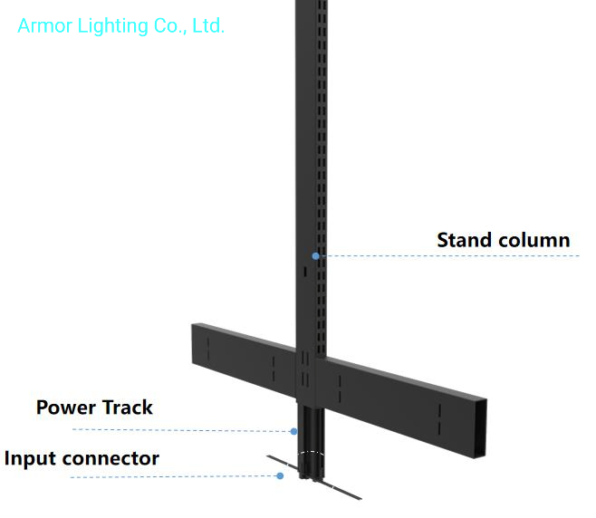 Wireless Shelf Power Track Built-in Design Adapted to Shelf Corner Perfectly