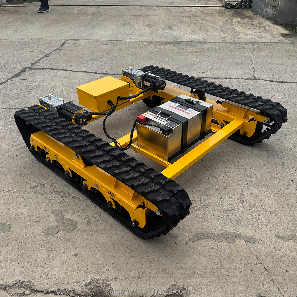 Dual Motor Driven Long Frame Rubber Crawler Chassis Heavy Duty Track Undercarriage for Agricultural and Engineering Machinery