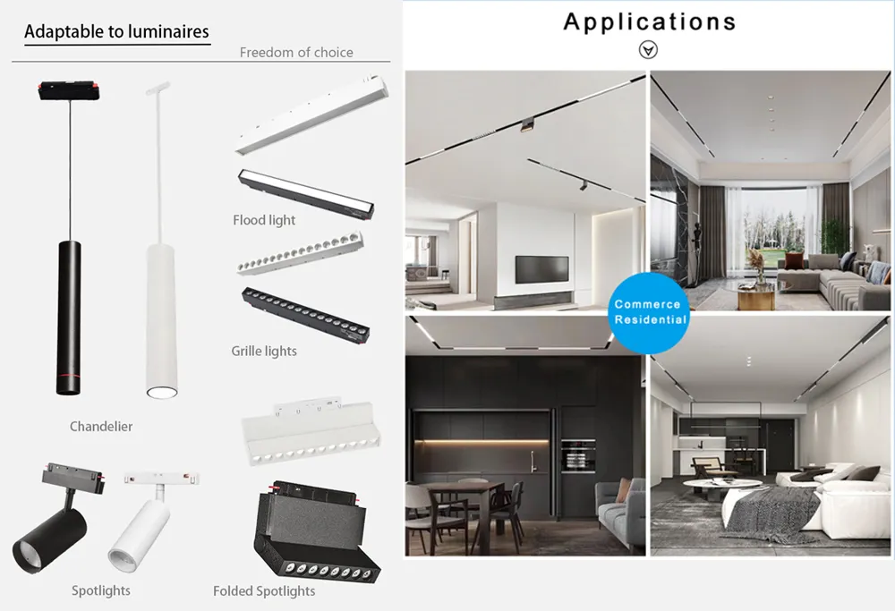 Russia New 48V Magnetic Track Light Stretchceilings