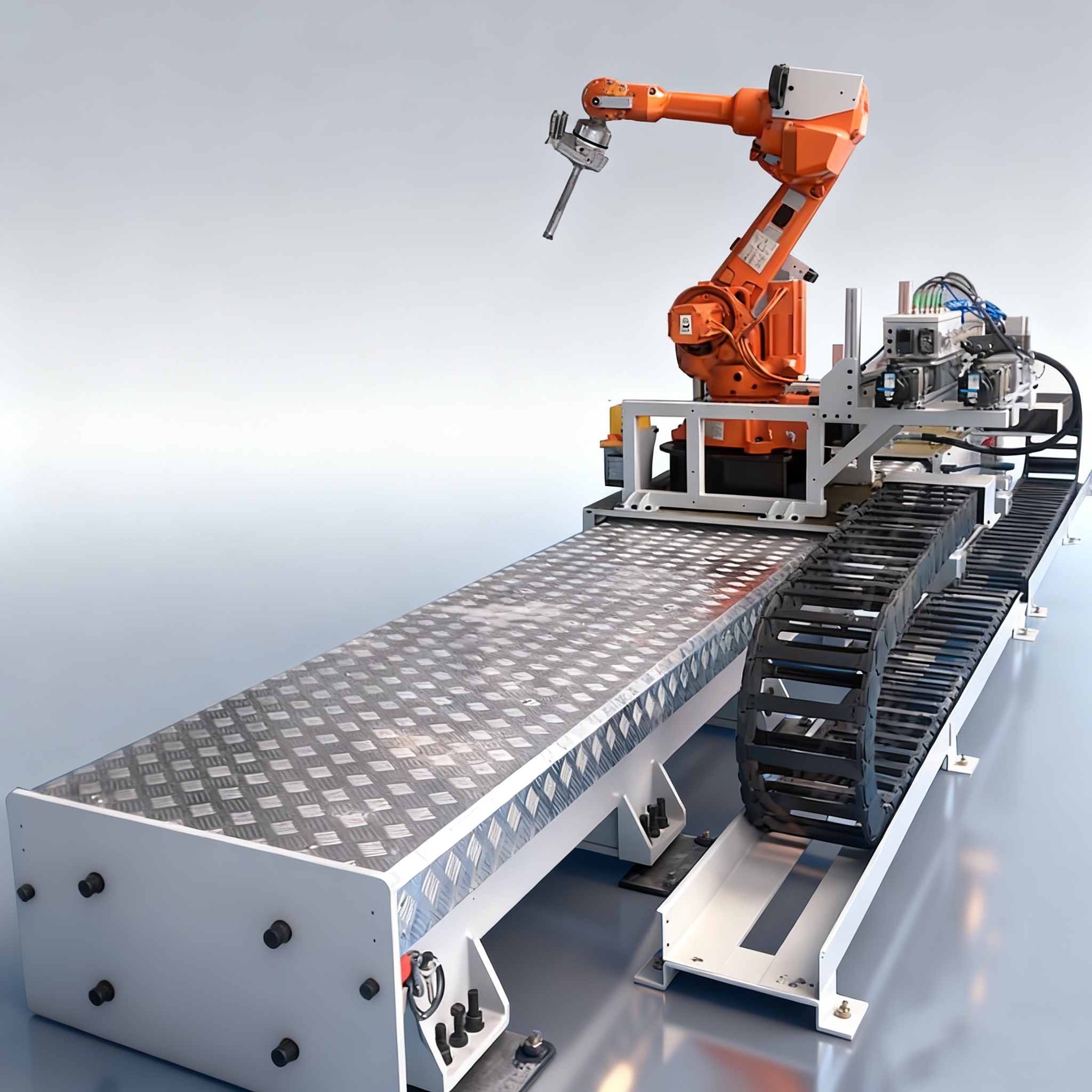 Industrial Robot Track Automation Equipment 1 Year Warranty High Efficiency 220/380V 10kW 1000kg
