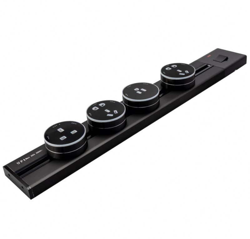 Universal Multi Smart Office Desk Power Rail Track System Electric Socket Outlet / Electric Track for Multi Electrical Sockets