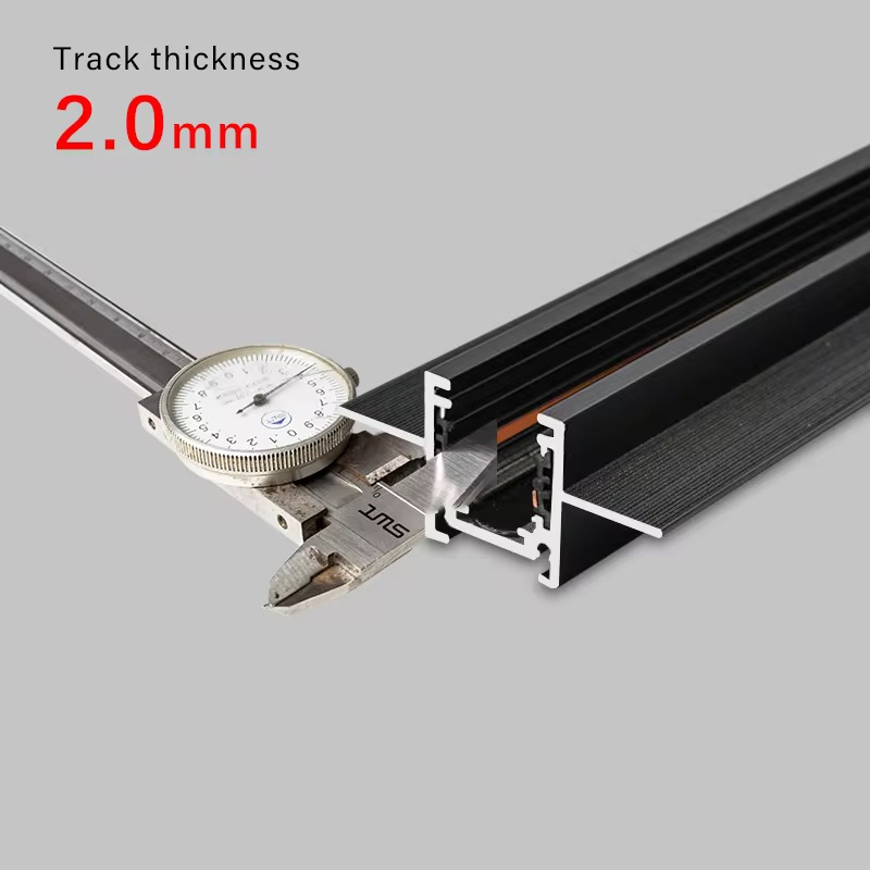 Recessed Mounting Black 2wire Magnet Track Rail System Linear LED Track Light