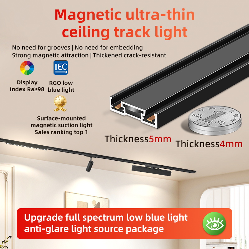 Ultra Thin New Design Modern Style Recessed Ceiling Magnetic Lights Indoor LED Track Lights Suspended Line Lights/Spotlights