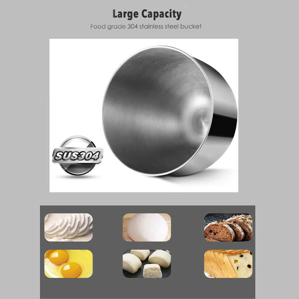 7L Stainless Steel 500W Kitchen Professional Stand Mixer with Auto Shut-Off Variable Speed Splash Guard
