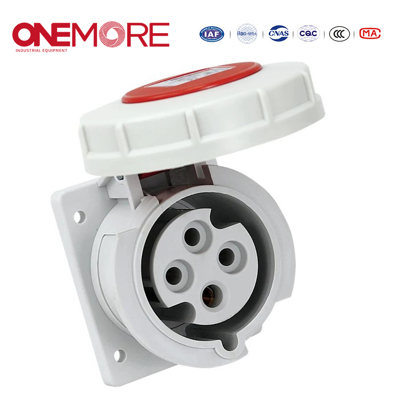 CE En 60309-1 Flush-Mounted Straight Socket for Reliable Industrial Power